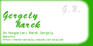 gergely marek business card